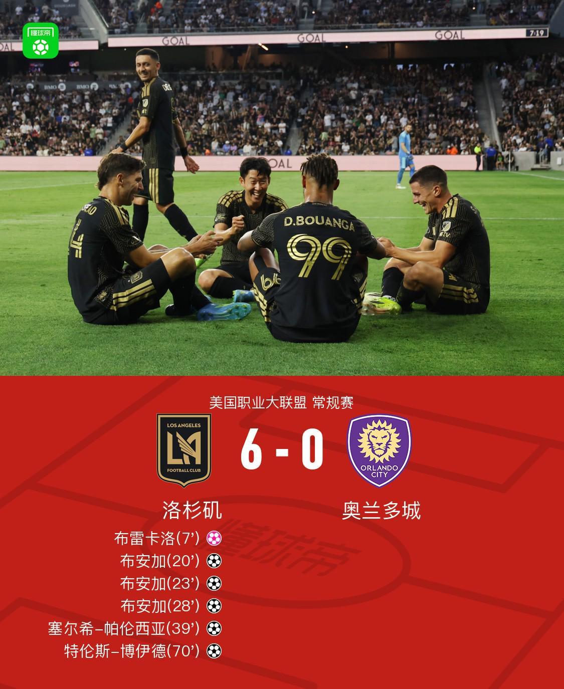 九游娱乐官方网站-洛杉矶6-0奥兰多城，孙兴慜半场4助攻+造乌龙，布安加8分钟戴帽